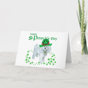 Bichon Frise St Patricks Day Card