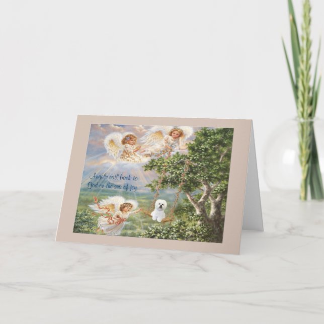 Bichon Frise Sympathy Card (Front)