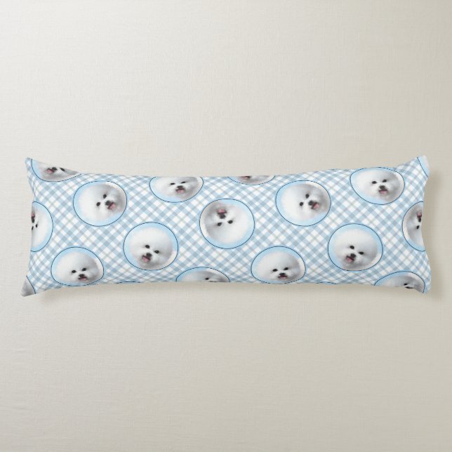 Bichon Frise Tenerife Painting White Cute Dog Art Body Cushion (Front)