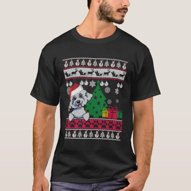 Bichon Frise Ugly Sweater Xmas Dog Gift For Christ (Front)