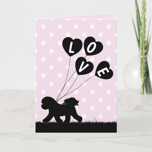 Bichon Frise Valentine's Day Card (Front)