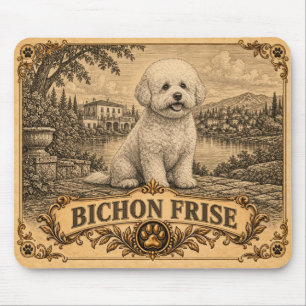 Bichon Frise, Vintage Heritage Dog Mouse Mat