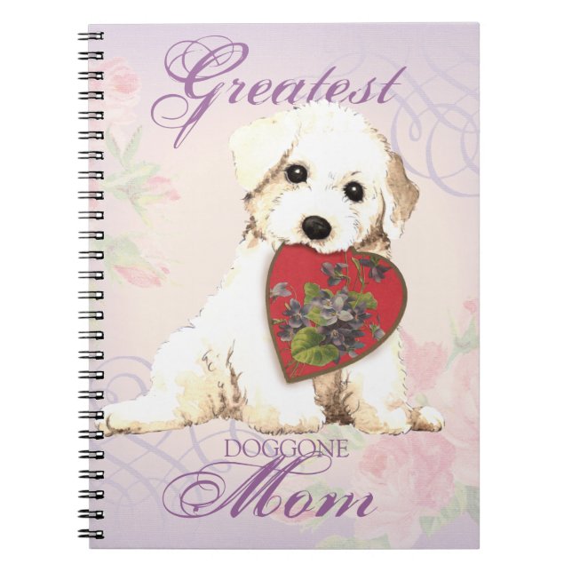 Bichon Heart Mum Notebook (Front)