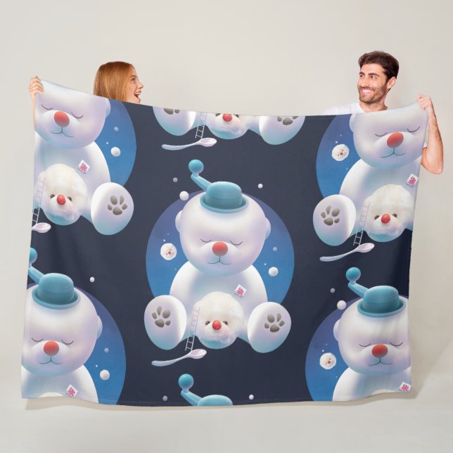 Bichon Ice Shaver Dreamland Fleece Blanket (In Situ)