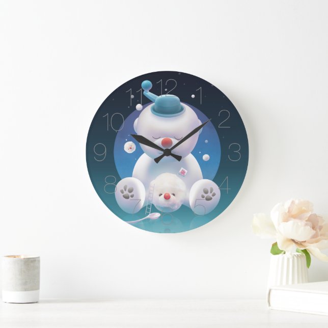 Bichon Ice Shaver Dreamland Large Clock (Home)