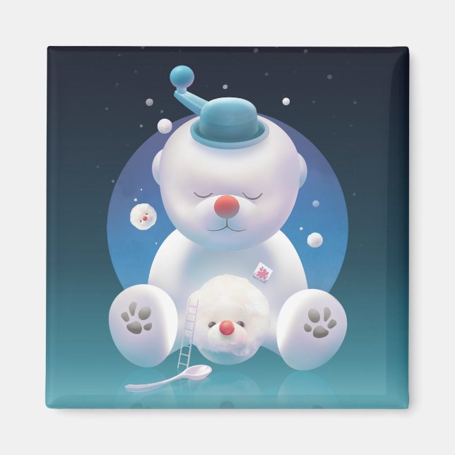 Bichon Ice Shaver Dreamland Magnet (Front)