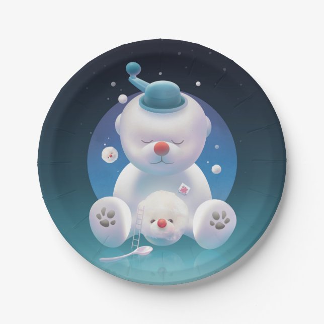 Bichon Ice Shaver Dreamland Paper Plate (Front)