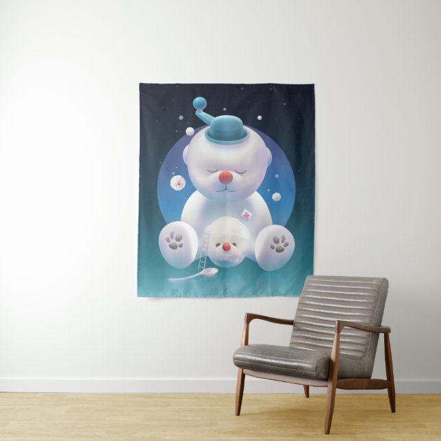 Bichon Ice Shaver Dreamland Tapestry (In Situ)