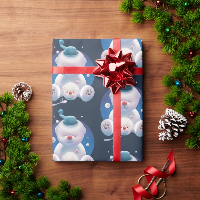 Bichon Ice Shaver Dreamland Wrapping Paper (Holiday Gift)