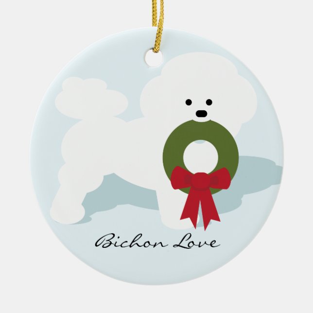 Bichon Lover Dog Ornament (Front)