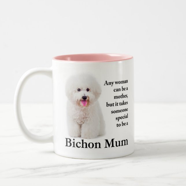 Bichon Mum Two-Tone Coffee Mug (Left)