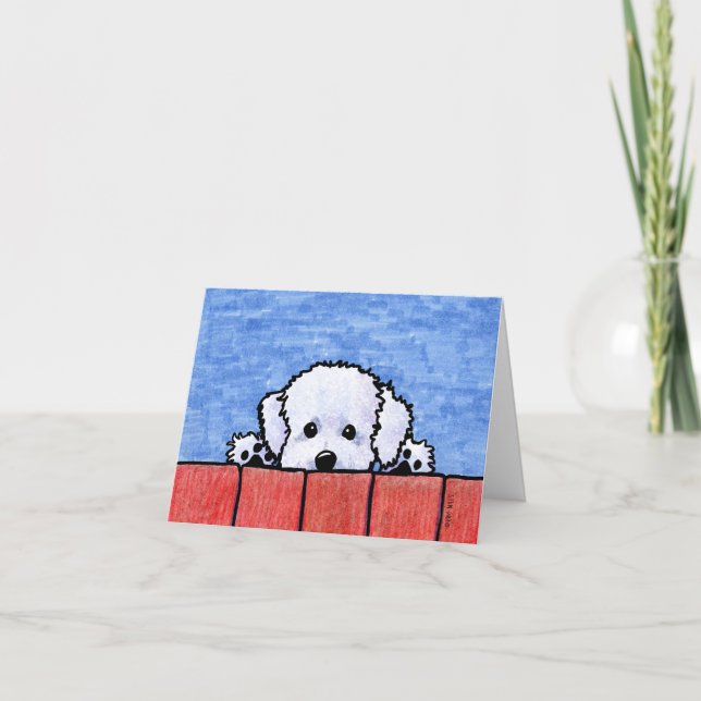 Bichon Neighbour Note Card (Front)