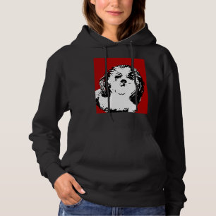 Bichon Poodle Black And White Hoodie