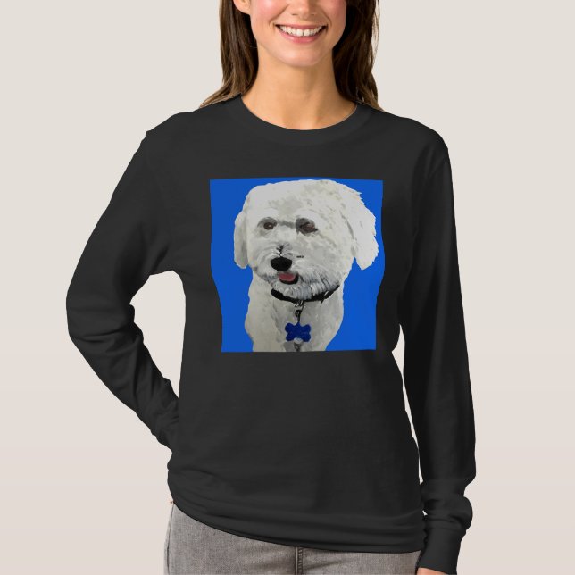 Bichon Poodle Blue T-Shirt (Front)
