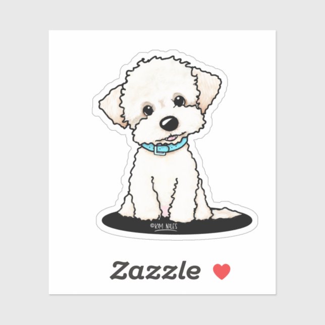 Bichon Puppy KiniArt Sticker (Sheet)
