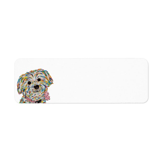 Bichon Terrier Mix Return Address Label (Front)
