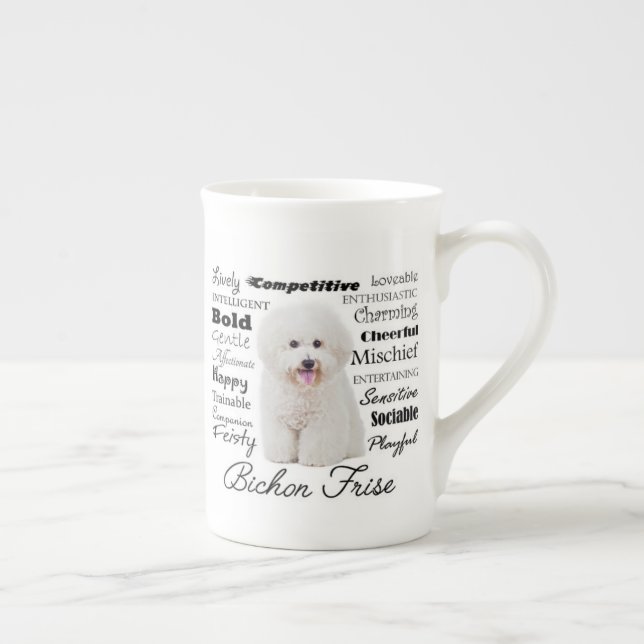 Bichon Traits Bone China Mug (Right)