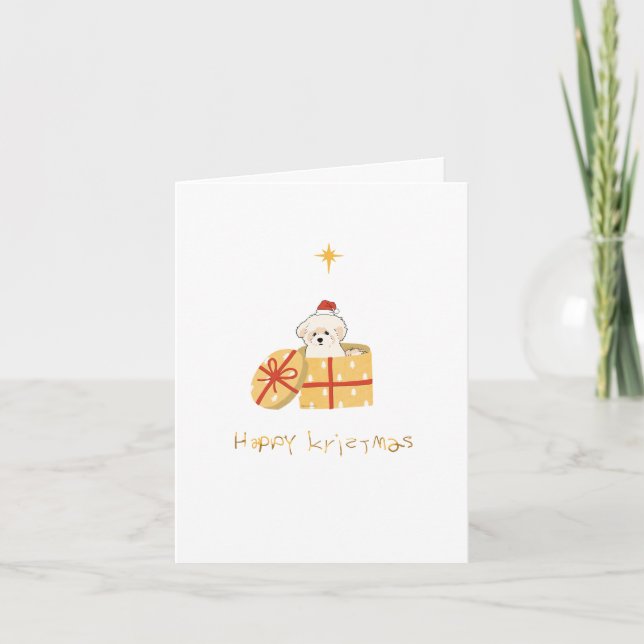 Bichon xmas card  (Front)