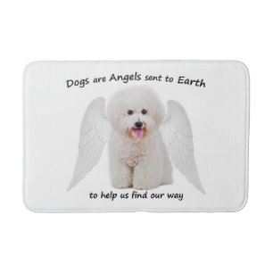Bichons are Angels Bath Mat