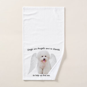 Bichons are Angels Hand Towel