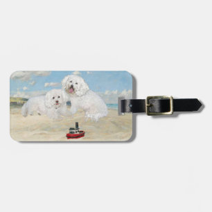 Bichons at the Beach Luggage Tag