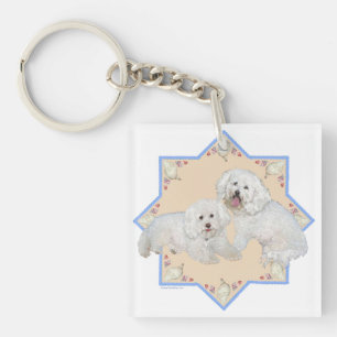 Bichons Beach Days Key Ring
