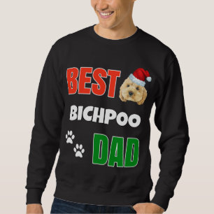 Bichpoo Puppy Dog Lover cute Best Poodle Christmas Sweatshirt