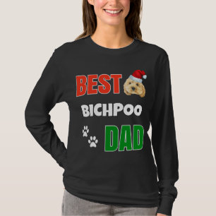 Bichpoo Puppy Dog Lover cute Best Poodle Christmas T-Shirt