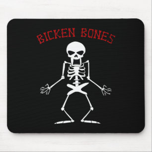 Bicken Bones Skeleton Halloween Funny Bones Love W Mouse Mat