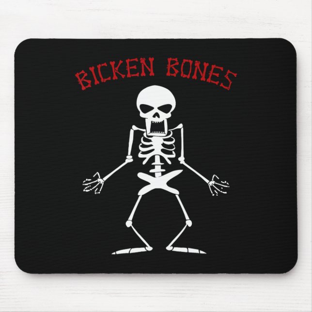 Bicken Bones Skeleton Halloween Funny Bones Love W Mouse Mat (Front)
