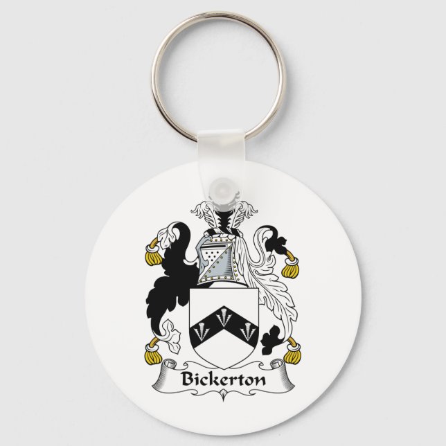 Bickerton Family Crest Key Ring (Front)