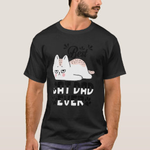 Bicolor Cat Dad  Best Kitty Father Ever Cats T-Shirt
