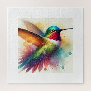 Bicolor Hummingbird 310724AREF138 - Watercolor Jigsaw Puzzle