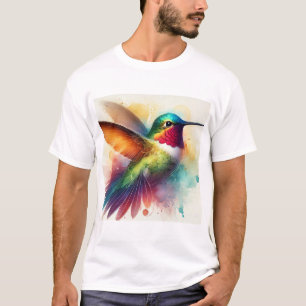 Bicolor Hummingbird 310724AREF138 - Watercolor T-Shirt