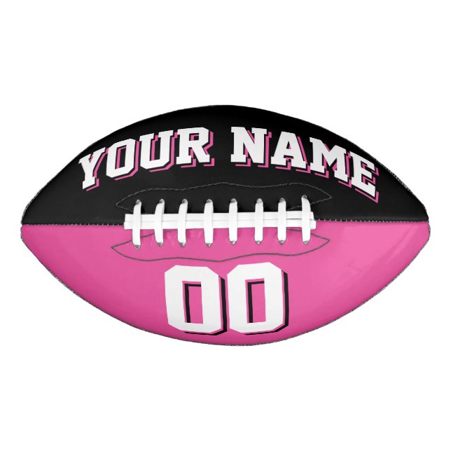 BICOLORED Black And Pink Custom Football American Football (Front)