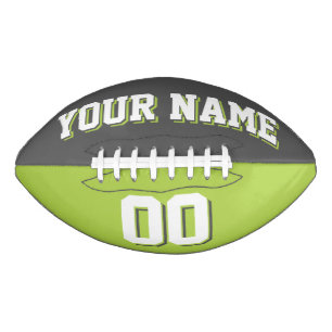 BICOLORED Dark Grey And Lime Green Custom Football American Football