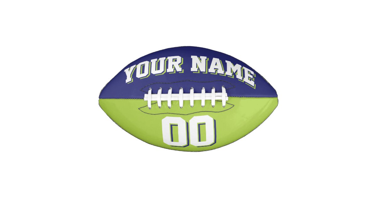 BICOLORED Navy And Lime Green Custom Football American Football Zazzle