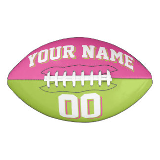 BICOLORED Pink And Lime Green Custom Football American Football