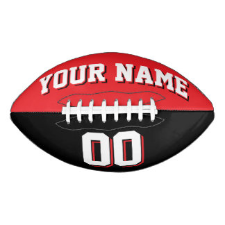 BICOLORED Red And Black Custom Football American Football