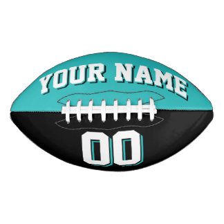 BICOLORED Turquoise And Black Custom Football American Football