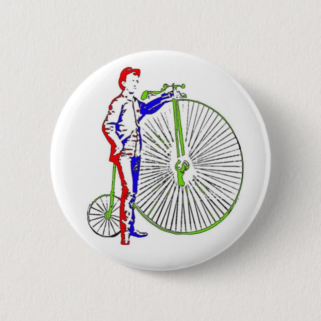 Bicycle 6 Cm Round Badge (Front)