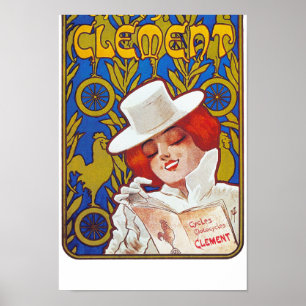 Bicycle Advertising Poster - Cycles Clement