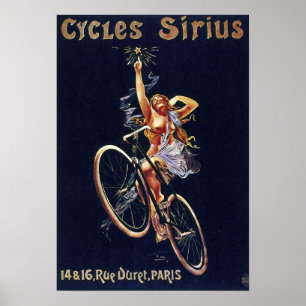 Bicycle Advertising Vintage Cycles Sirius Poster