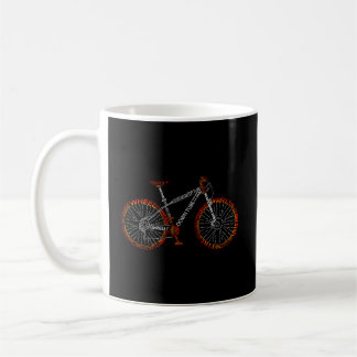 Bicycle Amazing Anatomy Mountain Bike Fire Red Coffee Mug