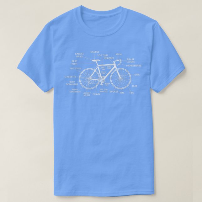 Bicycle Anatomy (2)  T-Shirt (Design Front)