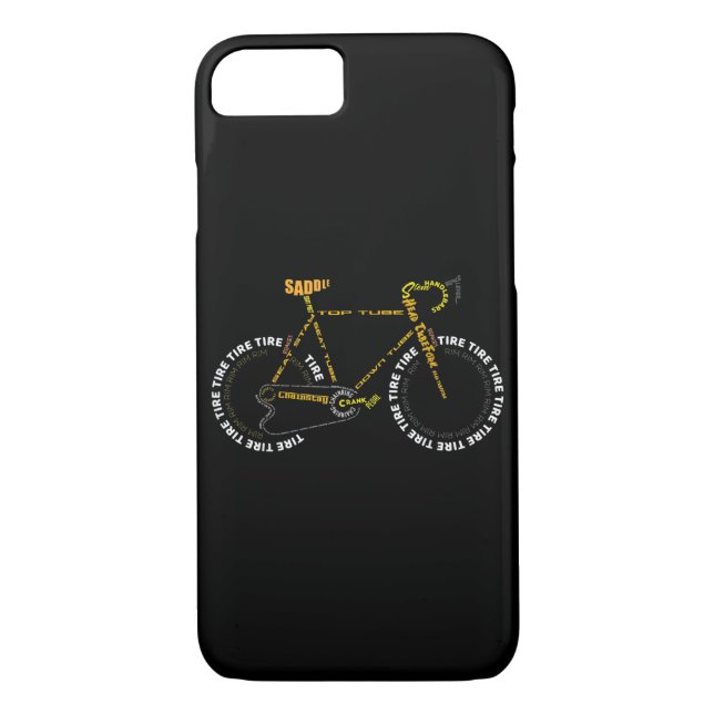 Bicycle Anatomy   Cute Cycling Is Life  Gift Case-Mate iPhone Case (Back)