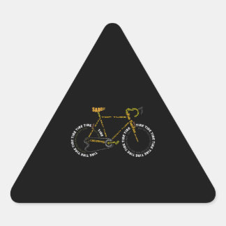 Bicycle Anatomy Cute Cycling Is Life Gift Triangle Sticker