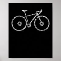 Bicycle Anatomy Road Bike Cycling Parts Funny
