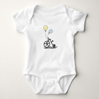 Bicycle and balloons baby bodysuit