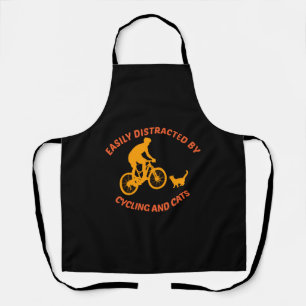 bicycle and cat apron